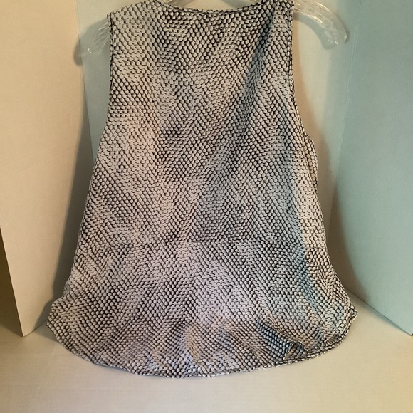 Michael Michael Kors Sleeveless Blouse Black White Size Large - Picture 4 of 12